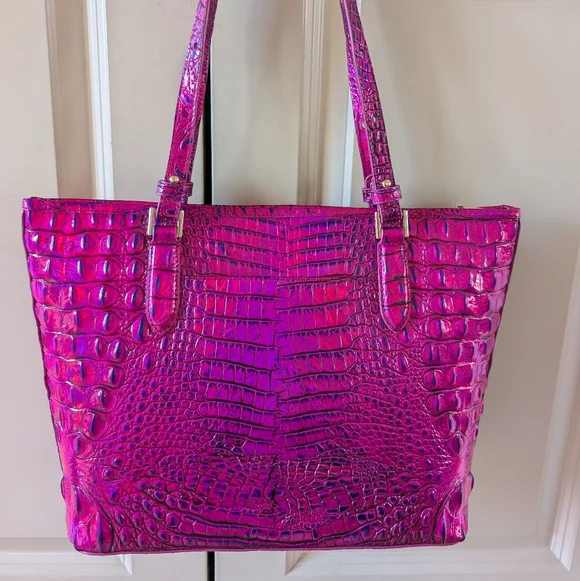 BRAHMIN Voltage Violet Medium Asher Tote - Picture 2 of 3